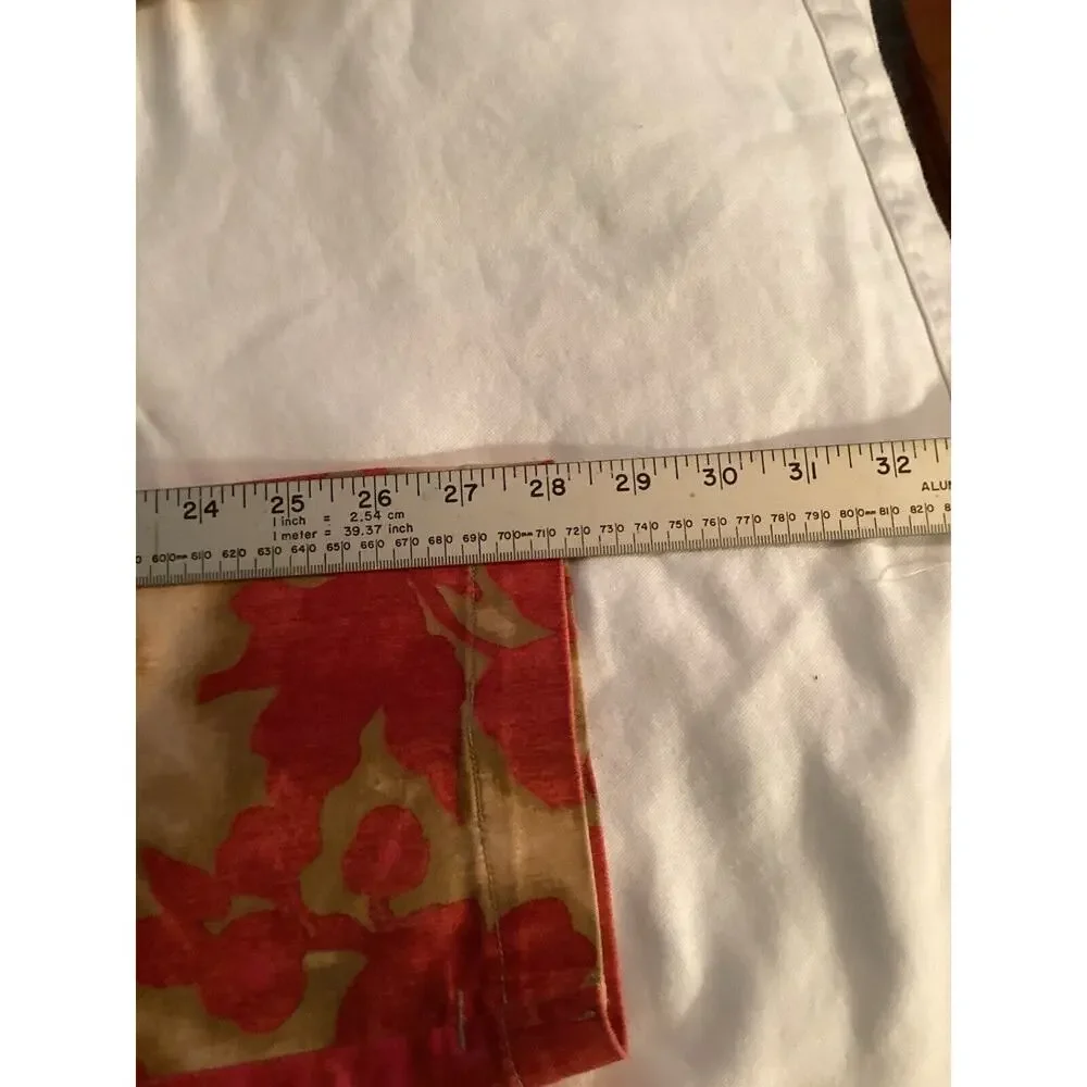 Sigrid Olsen Sport Women's Pink/Beige Floral Pattern‎ Ankle Pant Slacks SZ 6